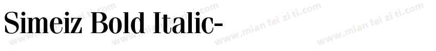 Simeiz Bold Italic字体转换
